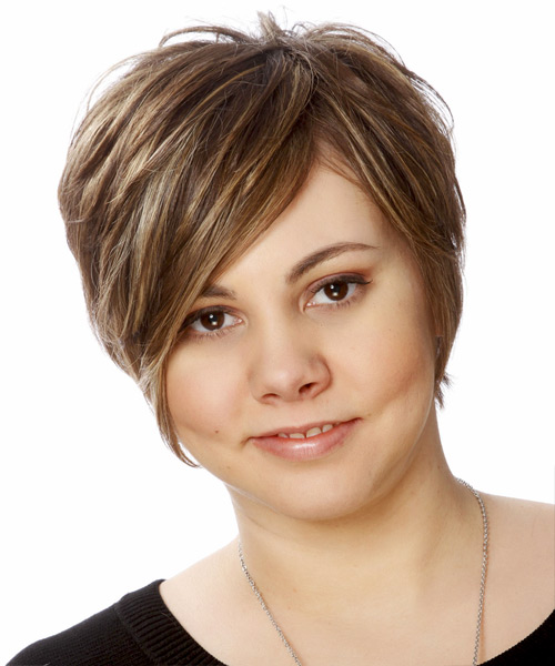 Short Chocolate Brunette Hairstyle For Straight Hair