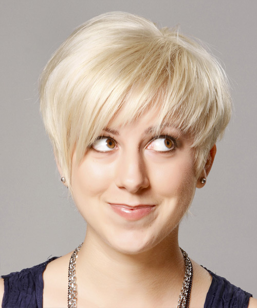 Shaggy Platinum Blonde Pixie Haircut