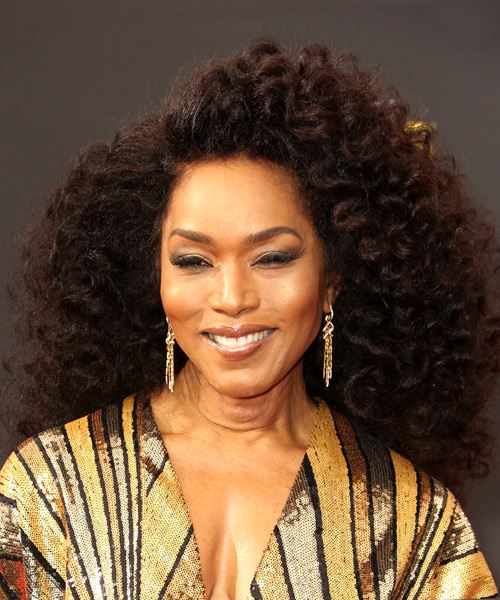 Angela Bassett Long Curly   Black  Afro  Hairstyle