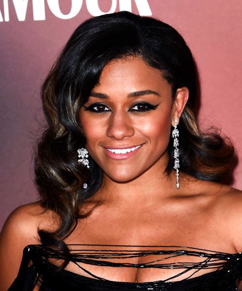 Ariana DeBose Long Black Hairstyle With Curls