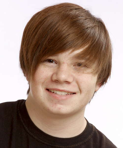 Medium Straight   Light Copper Brunette   Hairstyle for Men