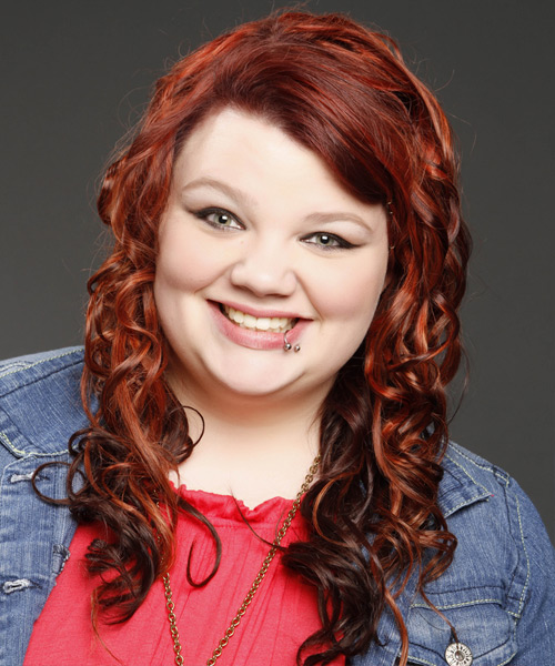 Red Emo Hairstyle With Curls