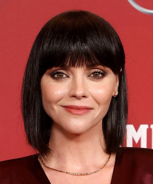 Christina Ricci Black Shoulder-Length Bob Haircut