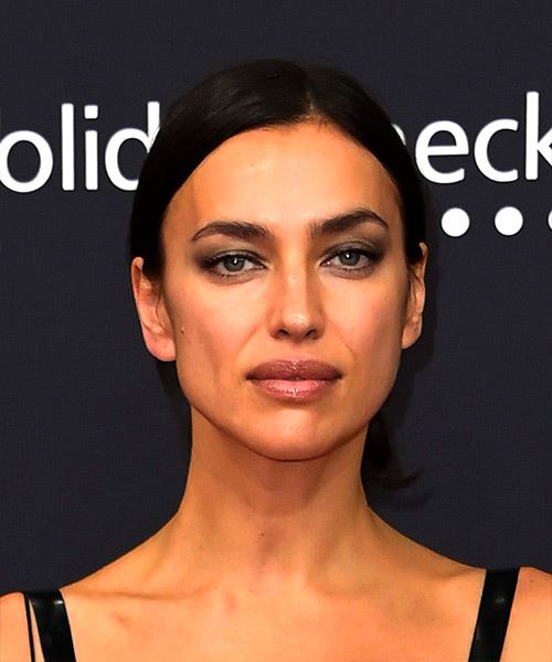 Irina Shayk Updo Hairstyle With Low Bun