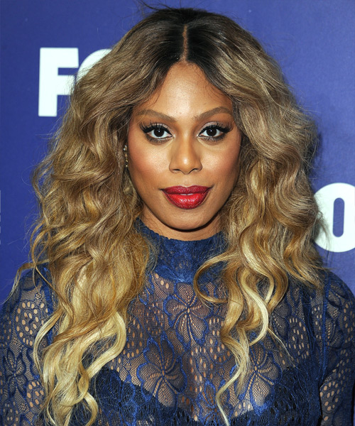 Laverne Cox Long Wavy   Dark Blonde   Hairstyle