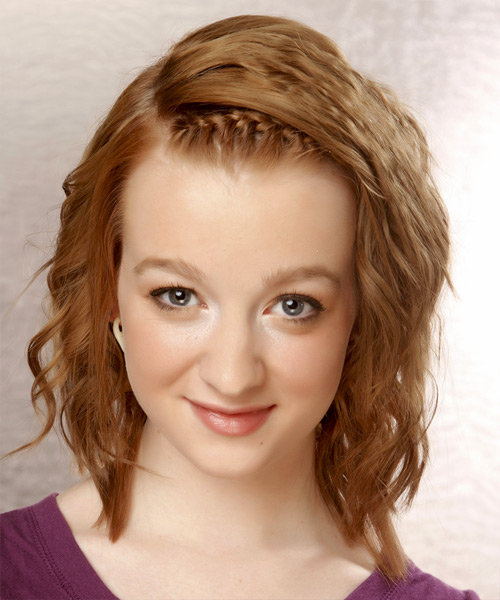 Dark Golden Blonde Shoulder-Length Braided Waves