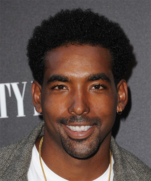 Marlon Yates Short Curly   Black  Afro  Hairstyle