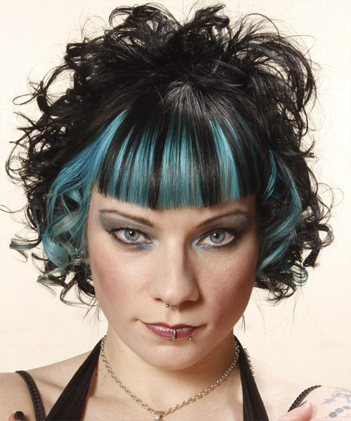 Short And Curly Emo Hairstyle