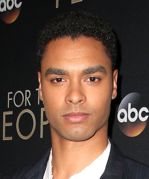 Rege-Jean Page Short Curly   Black  Afro  Hairstyle