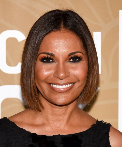 Salli Richardson Short Sleek Bob Haircut