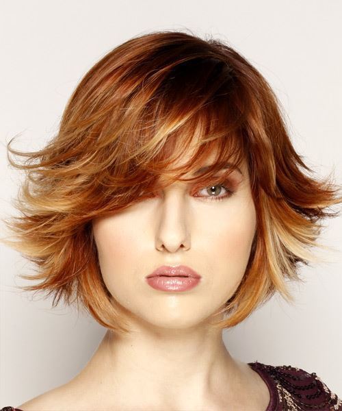 Short Face Framing Seventies Shag Hairstyle