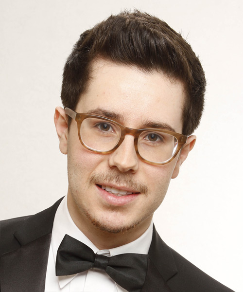 Short Straight   Dark Brunette   Hairstyle for Men