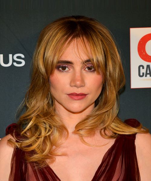 Suki Waterhouse Long Hairstyle With Curtain Bangs