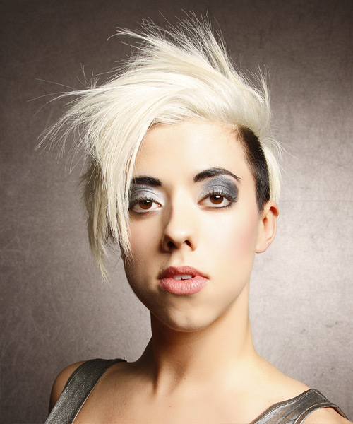 Spiky Asymmetrical Two-Toned Textured Haircut